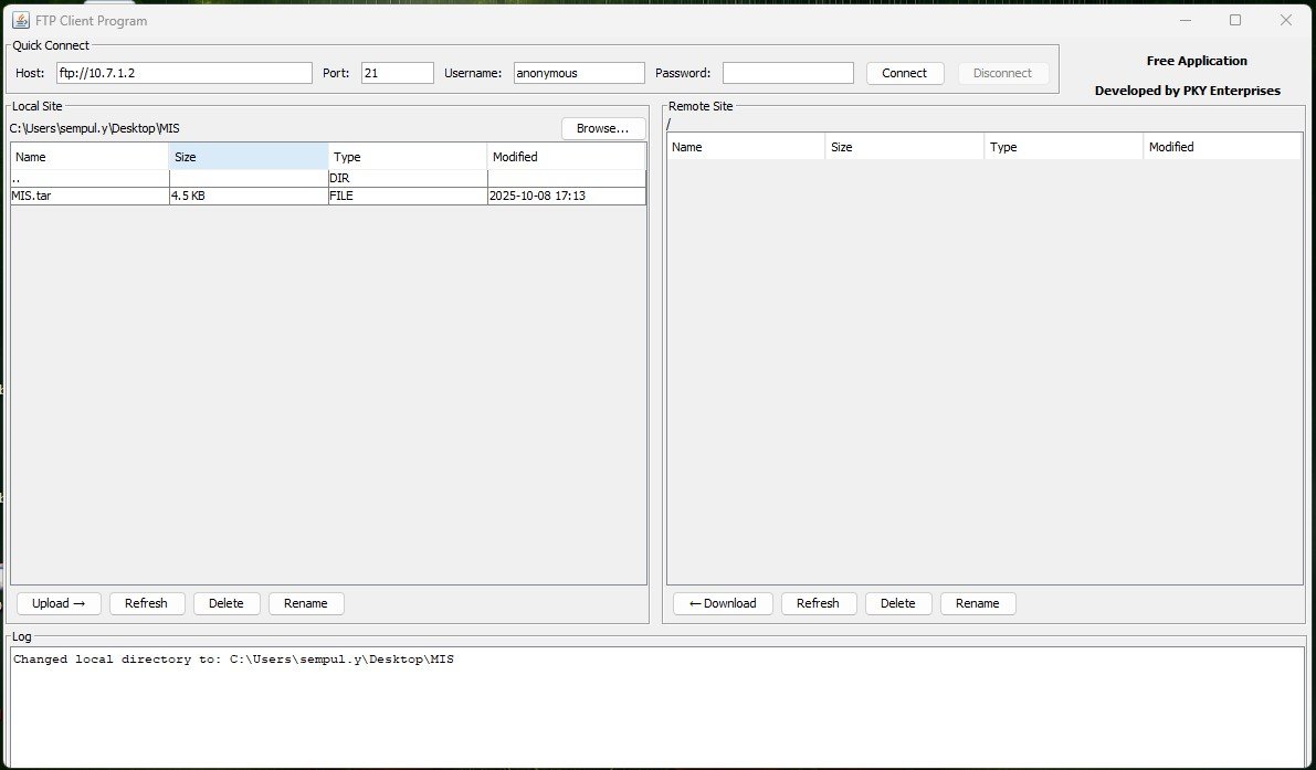FTP Client Dual-Pane Interface with Local and Remote File Management